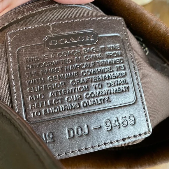 2002 Coach Vintage Y2K Brown Calfhair Stitched Shoulder Bag - Picture 7 of 16